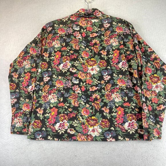 NWT Vintage ONE STEP UP Womens L Black Floral Cottagecore Long Sleeve Turtleneck - Picture 10 of 10